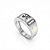 Anel Formatura Masculino Baguete com Detalhes- PRATA 925 - Imagem 3