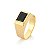 Anel Masculino Pedra Onix de Ouro 18k - Imagem 1