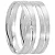 Par de alianças Lilian 4mm de namoro + anel solitário prata 950 - Imagem 2