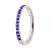 Par de Alianças Belle De Prata 950 2mm Minimalista com 10 Pedras Safira azul - Imagem 2