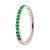 ALIANÇAS DE NAMORO PRATA 950 2MM  RETA LISA POLIDA COM PEDRA VERDE - Imagem 2