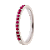 ALIANÇAS DE NAMORO PRATA 950 2MM  RETA LISA POLIDA COM PEDRA ROSA - Imagem 2