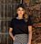 Blusa Melinda Preta Social - Imagem 1