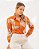 Camisa Manga Longa Estampa Tropical Fundo Laranja - Imagem 7