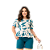 Blusa Aurora Estampa Azul Petróleo - Imagem 1
