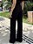 Calça Social Feminina Wide Leg Antonela Cintura Alta Preta - Imagem 4