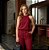 Blusa Maysa Viscose Gola Alta Decote Halter Marsala - Imagem 2