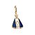 Pingente Banhado a Ouro Nossa Senhora Aparecida Manto Azul - Imagem 1