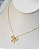 Gargantilha de Ouro 18K Laço com Zircônia - Imagem 1