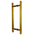 Puxador Duplo 30Cm 1 1/4'' Dourado Porta Mad/vidro/Pivotante - Imagem 1
