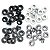 Ilhós escala de Cinza/Preto - STANDARD EYELETS (60pc) - We R - Imagem 2