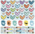 Coleção TODAS AS CORES - Folha Corações e Coraçõezinhos - Goodies - Imagem 1