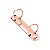 Garra c/ 2 Argolas D 25mm (Base 123 x 20mm) - ROSE GOLD - Imagem 1