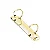 Garra c/ 2 Argolas D 25mm (Base 123 x 20mm) - Dourado - Imagem 2