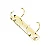 Garra c/ 2 Argolas D 25mm (Base 123 x 20mm) - Dourado - Imagem 1
