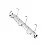 GARRA 3 Argolas D 35mm (Base 210 x 20mm) - NIQUEL - Imagem 2