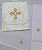 Kit Viático ou kit ministro para levar a Santa Eucaristia para enfermos bordado cruz com hóstia em linho - Imagem 2