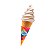 Cone de papel personalizado para casquinha sorvete expresso - Imagem 1