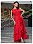 VESTIDO TAFETA COM BABADO E FLOR - LUZIA FAZZOLLI - Imagem 1
