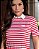 BLUSA POLO MALHA LISTRADA COM GOLA PRETA - LUZIA FAZZOLLI - Imagem 3