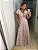 VESTIDO LAISE DECOTE V MG BABADO ROSA - DELIGHT - Imagem 1