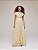 VESTIDO LAISE DECOTE V MG BABADO AMARELO - DELIGHT - Imagem 1