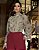 BLUSA CHIFFON ESTAMPADA COM PREGRAS - LUZIA FAZZOLLI - Imagem 1