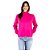 Blusão Moletom Feminino Oversized Gola Alta Menina Rosa - Imagem 4