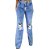 Calça Feminina Pantalona Jeans Rasgada CWR - Imagem 4