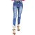 Calça Feminina Skinny Barra Assimétrica Desfiada CWR - Imagem 1
