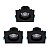 Kit 3 x Embutido Spot Quadrado 4,5W 3000K Preto Stella - Imagem 1