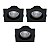 Kit 3 x Embutido Spot Quadrado 7W 3000K Preto Stella - Imagem 1