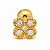 Brinco em Ouro 18k Trevo (Infatil) - Imagem 2