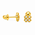 Brinco em Ouro 18k Trevo (Infatil) - Imagem 1