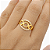 Anel em Ouro 18K 3 Círculos Vazados com Diamantes - Imagem 2