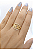 Anel em Ouro 18K 3 Círculos Vazados com Diamantes - Imagem 3