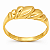 Anel em Ouro 18K Ondas Trabalhado sem Forro - Imagem 1