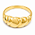 Anel em Ouro 18K Ondas Trabalhado sem Forro - Imagem 2