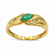 Anel em Ouro 18K com Esmeralda Navete e Diamantes - Imagem 1