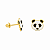 Brinco em Ouro 18k Urso Esmaltado - Imagem 1