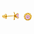 Brinco em Ouro 18k Roseta com Zircônia Baby - Imagem 2