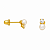 Brinco em Ouro 18k Pérola com Zircônias Baby (Infatil) - Imagem 1