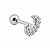 Piercing em Ouro 18K Branco Lua com Zircônias - Imagem 2