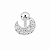 Piercing em Ouro 18K Branco Lua com Zircônias - Imagem 1