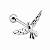 Piercing em Ouro 18k Branco Pombinha - Imagem 1
