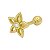 Piercing Ouro 18K Flor Vazada com Zirconia - Imagem 1
