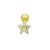 Piercing  Ouro 18K Flor com Zirconia - Imagem 1