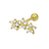 Piercing em Ouro 18k Flores com Zirconia - Imagem 1
