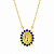 Gargantilha em Ouro 18K Nossa Senhora Aparecida Oval com Zircônia - Imagem 1
