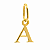Pingente Letra Inicial em Ouro 18K 6,5 mm - Imagem 2